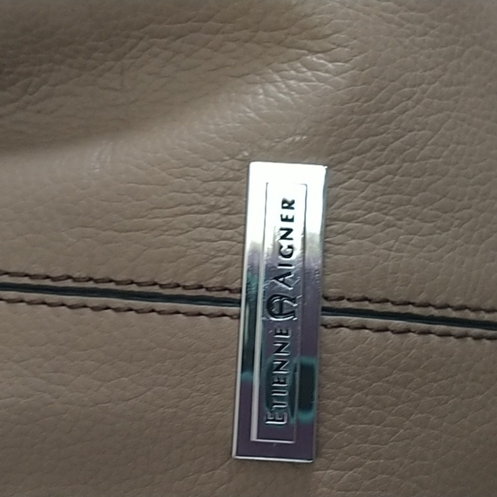 Etienne Aigner Tan Leather Satchel Bag - Picture 4 of 12